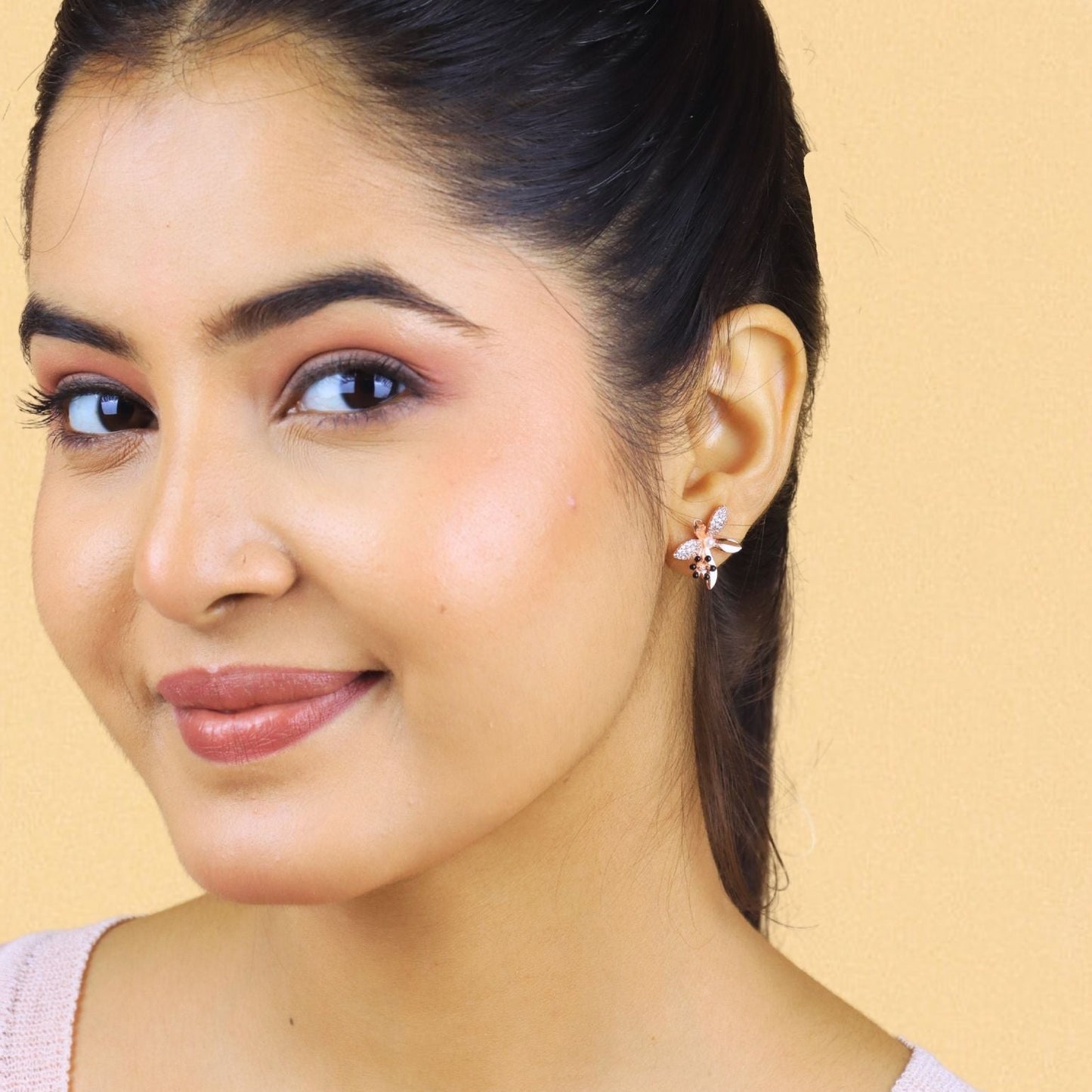 The Fleur Noire Earrings - 925 Silver