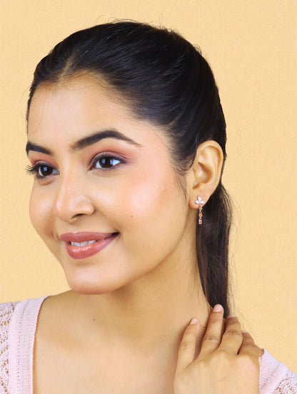 The Twilight Bloom Drop Earrings - 925 Silver