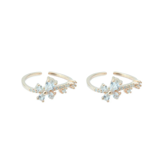 Blossom Spark 925 Silver Rose Gold Adjustable Toe Ring