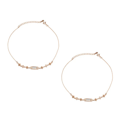 Floral Grace 925 Silver Adjustable Anklet