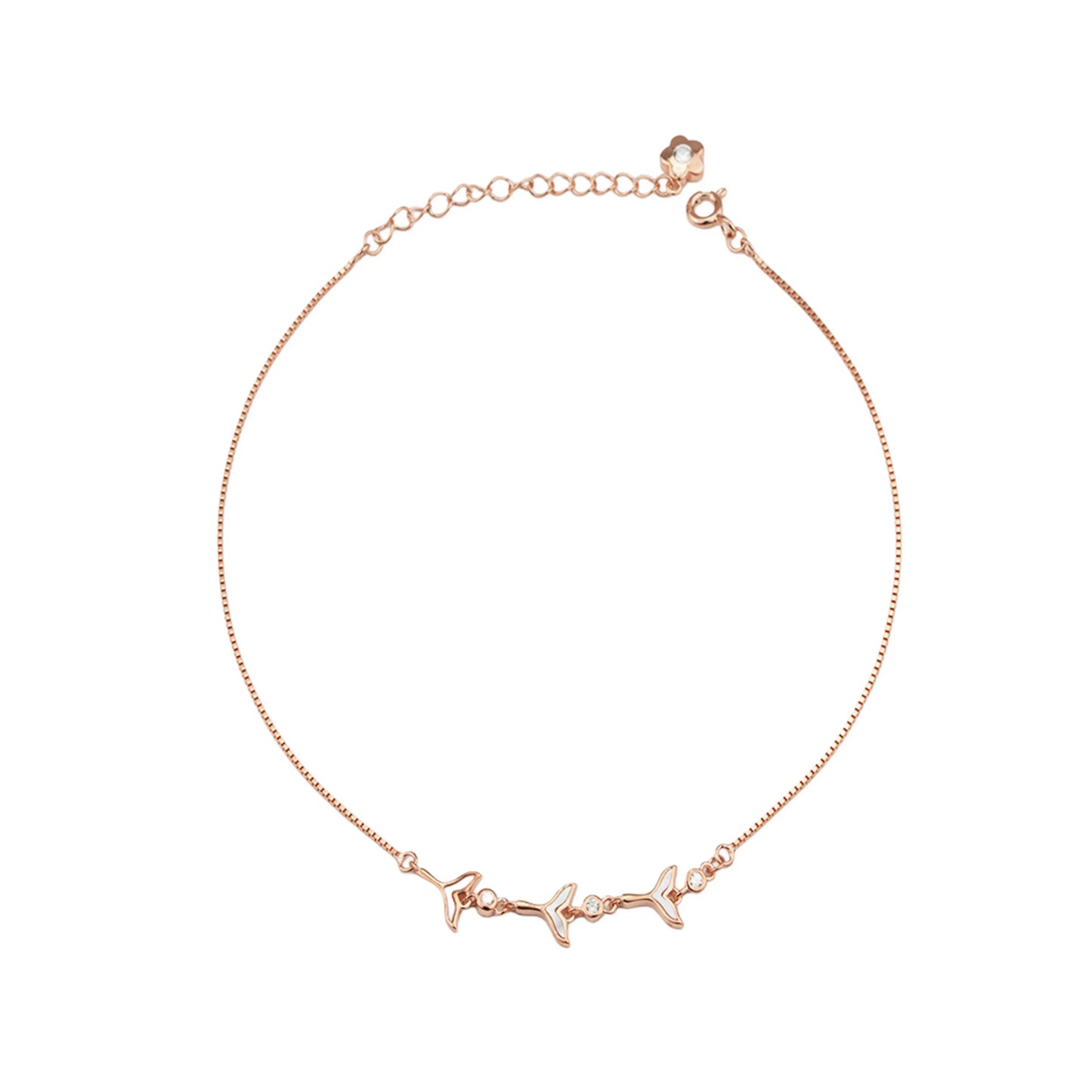 Flying Birds 925 Silver Adjustable Anklet