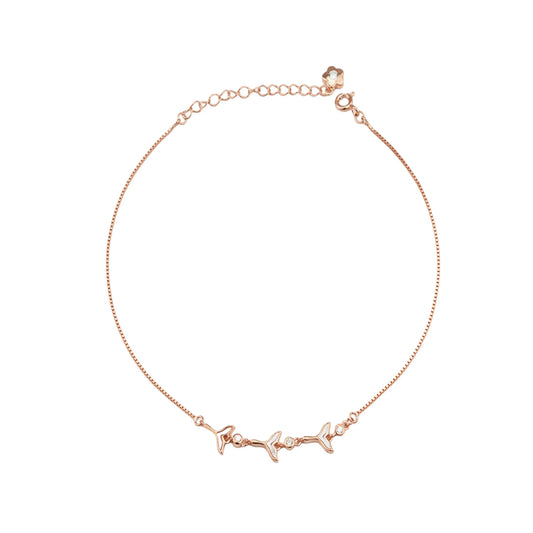 Flying Birds 925 Silver Adjustable Anklet