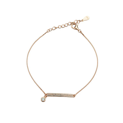 Rosé Charm Floral Kada - 925 Silver
