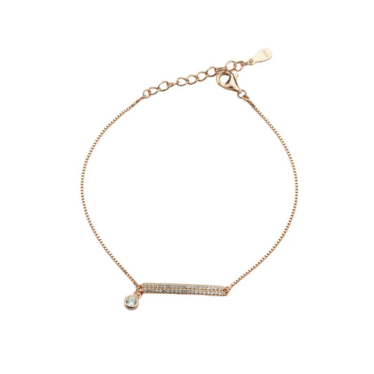 Rosé Charm Floral Kada - 925 Silver