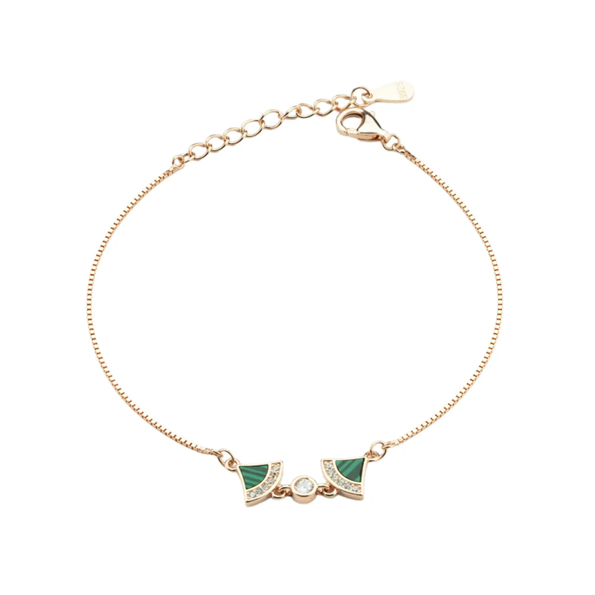 Emerald Arc Bracelet - 925 Silver
