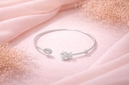 Floral Grace Kada - 925 Silver