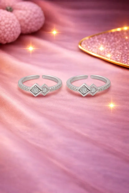 Bloomora 925 Silver Adjustable Toe Ring – Rose Gold Finish