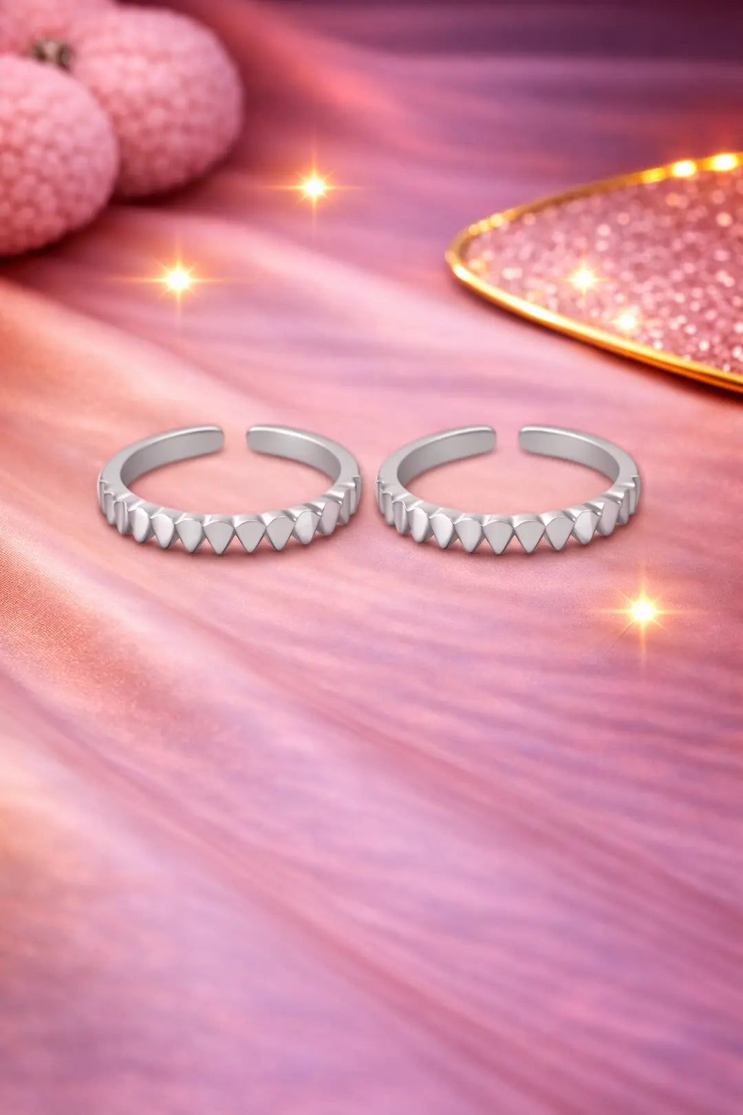 Elegant Braided Wave  Adjustable Toe Ring-925 Silver (Copy)