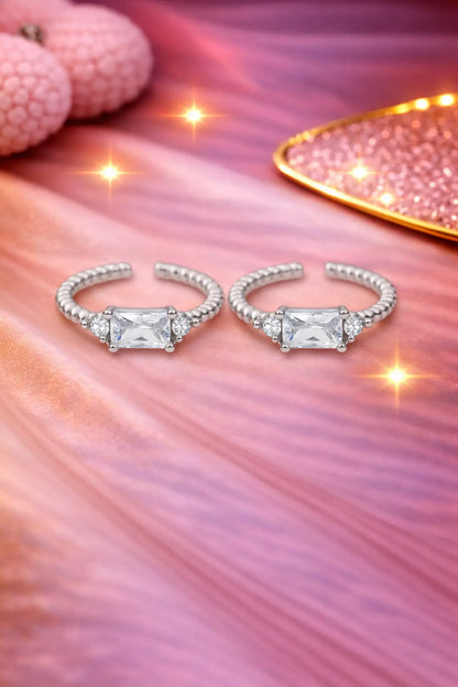 Aurora Charm Adjustable Toe Ring-925 Silver
