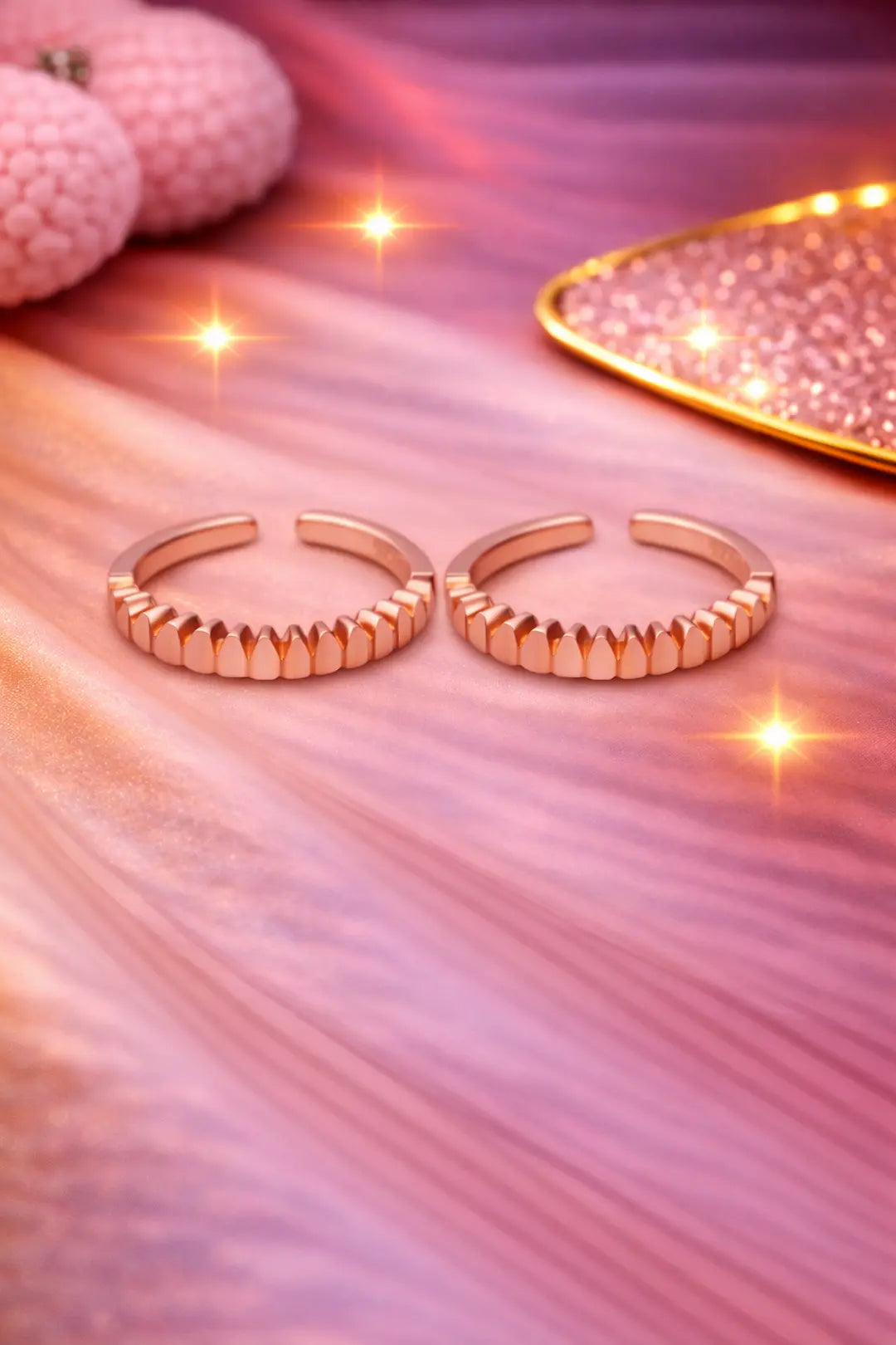 Elegant Braided Wave  Adjustable Toe Ring-925 Silver (Copy)
