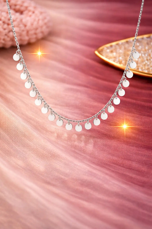 Luna Drift 925 Silver Adjustable Charm Chain Necklace