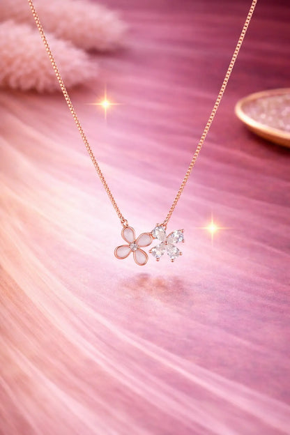 925 Silver Floral Spark Adjustable Charm Chain
