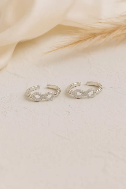 Infinity Spark 925 Silver Adjustable Toe Ring