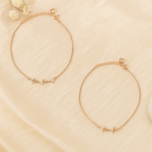 Flying Birds 925 Silver Adjustable Anklet