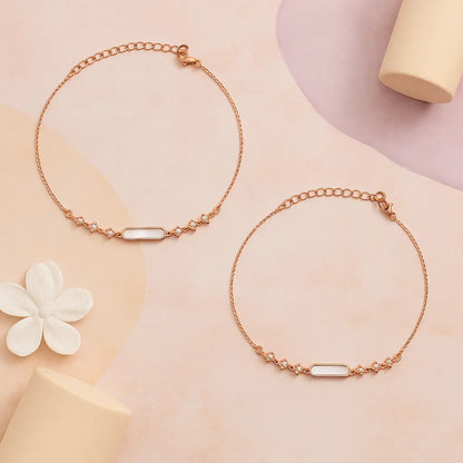 Floral Grace 925 Silver Adjustable Anklet