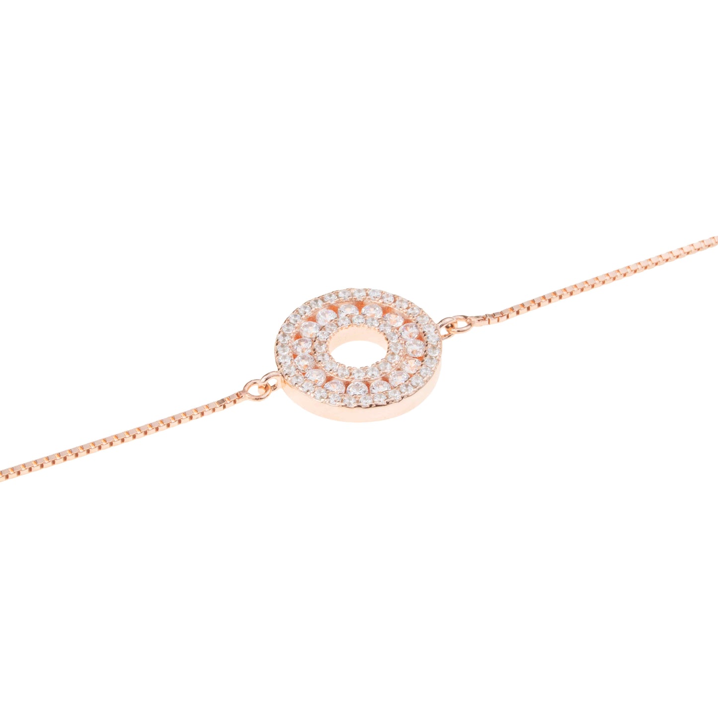 Rose Halo Harmony Anklet - 925 Silver