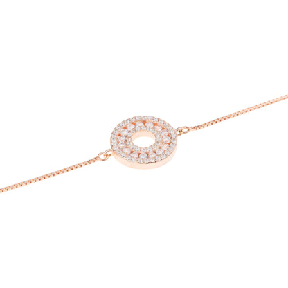 Rose Halo Harmony Anklet - 925 Silver