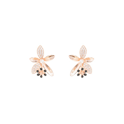 The Fleur Noire Earrings - 925 Silver