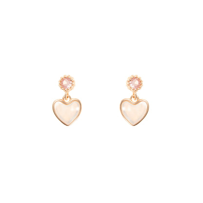 The Blush Heart Bloom Earrings - 925 Silver