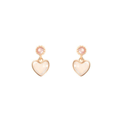 The Blush Heart Bloom Earrings - 925 Silver