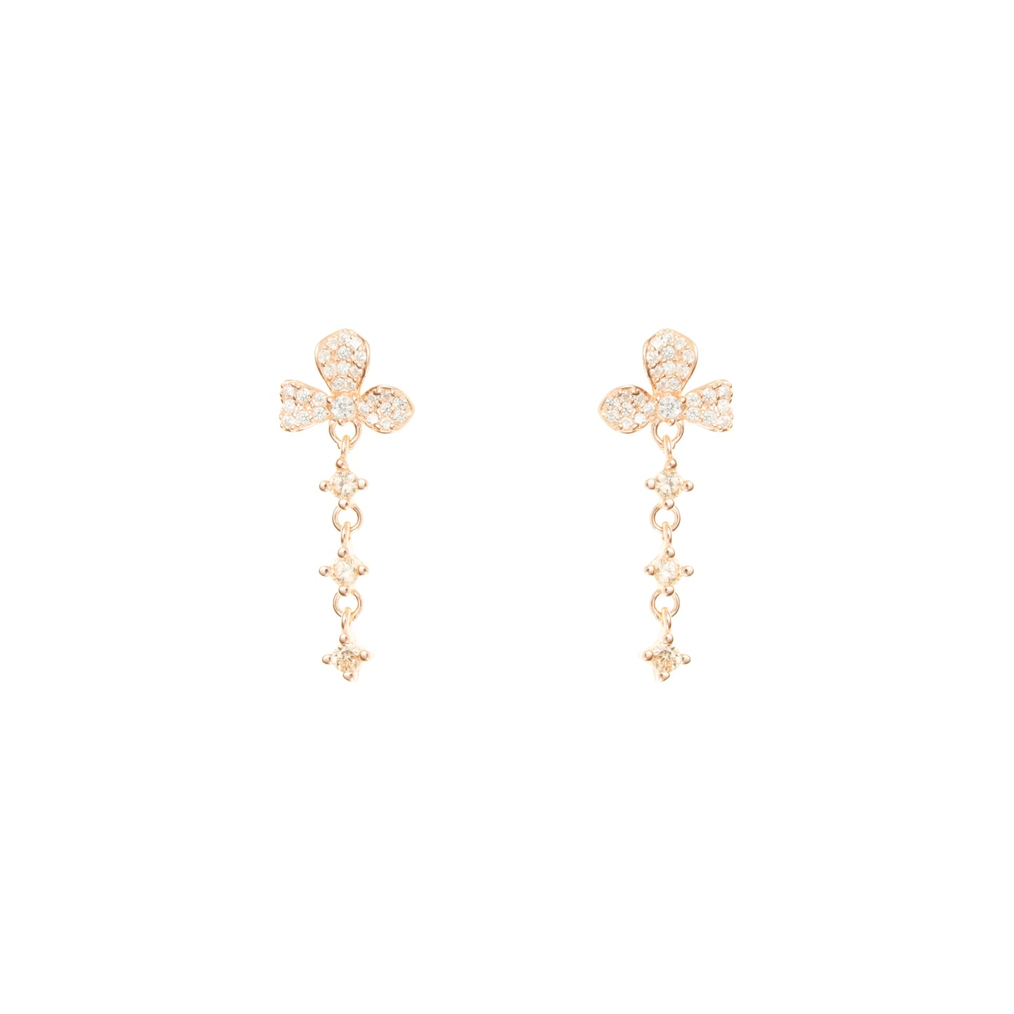 The Twilight Bloom Drop Earrings - 925 Silver