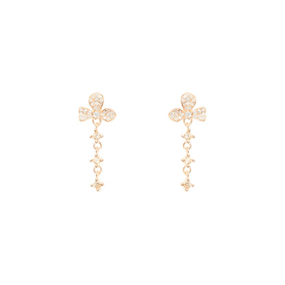 The Twilight Bloom Drop Earrings - 925 Silver