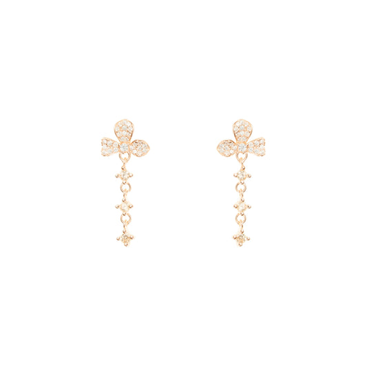The Twilight Bloom Drop Earrings - 925 Silver