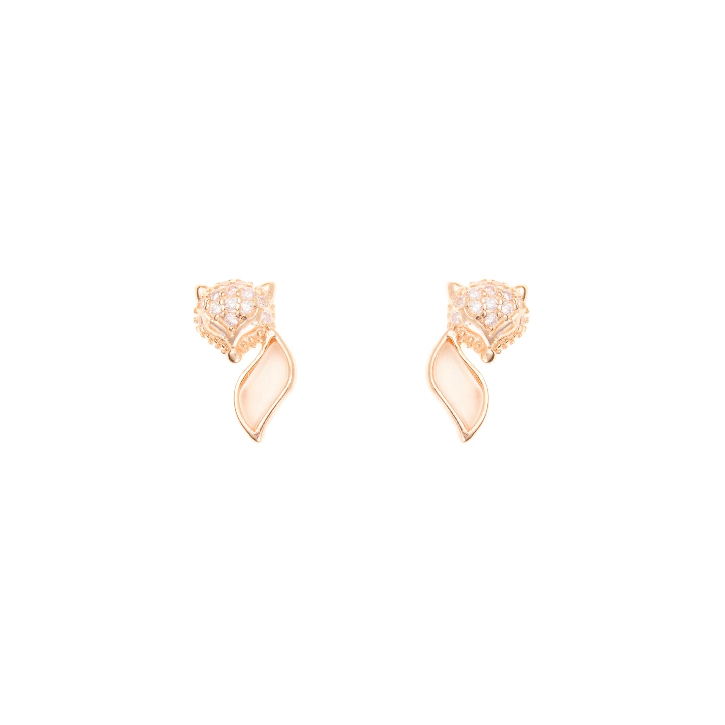 The Foxy Grace Rose Gold Earrings - 925 Silver