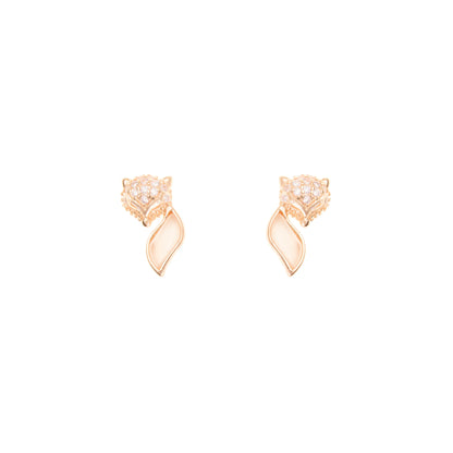 The Foxy Grace Rose Gold Earrings - 925 Silver