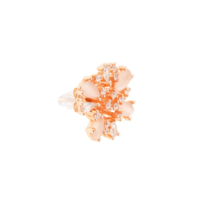 The Rosé Radiance Burst Earrings - 925 Silver