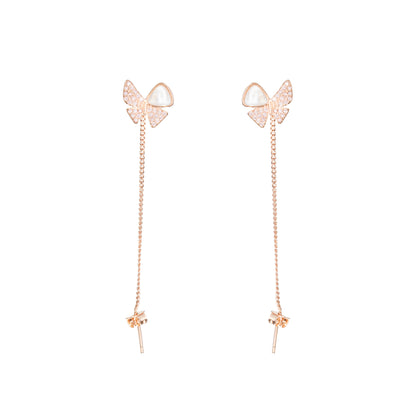 Butterfly Grace Drop Earrings - 925 Silver