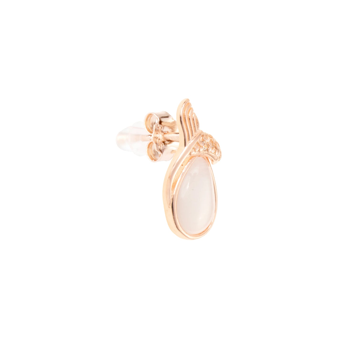 The Ethereal Dewdrop Rose Gold Earrings - 925 Silver