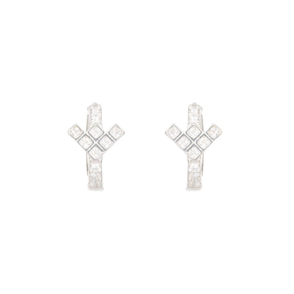 The Arrowlight Diamond Hoops Earrings - 925 Silver