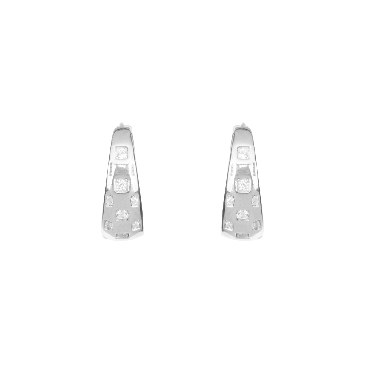 The Lustro Geo Hoops Earrings - 925 Sillver