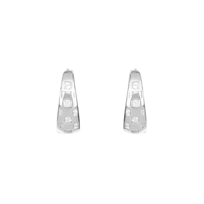 The Lustro Geo Hoops Earrings - 925 Sillver