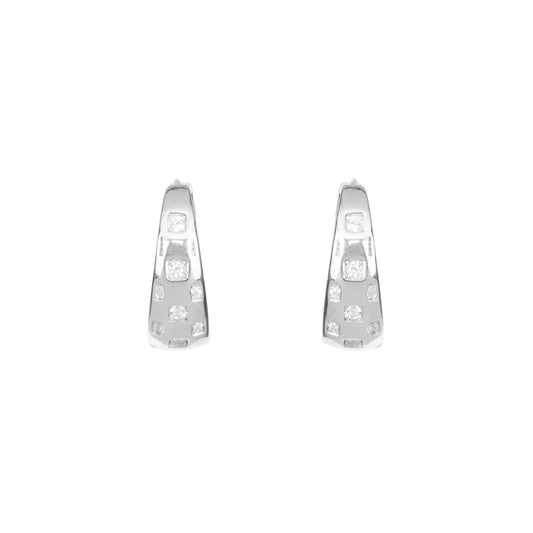 The Lustro Geo Hoops Earrings - 925 Sillver
