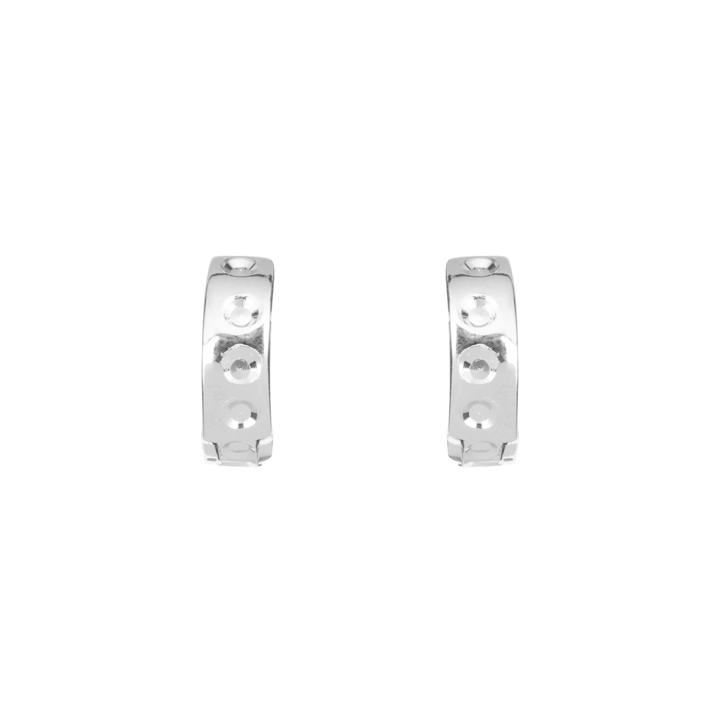 The Nova Bolt Hoops Earrings - 925 Silver