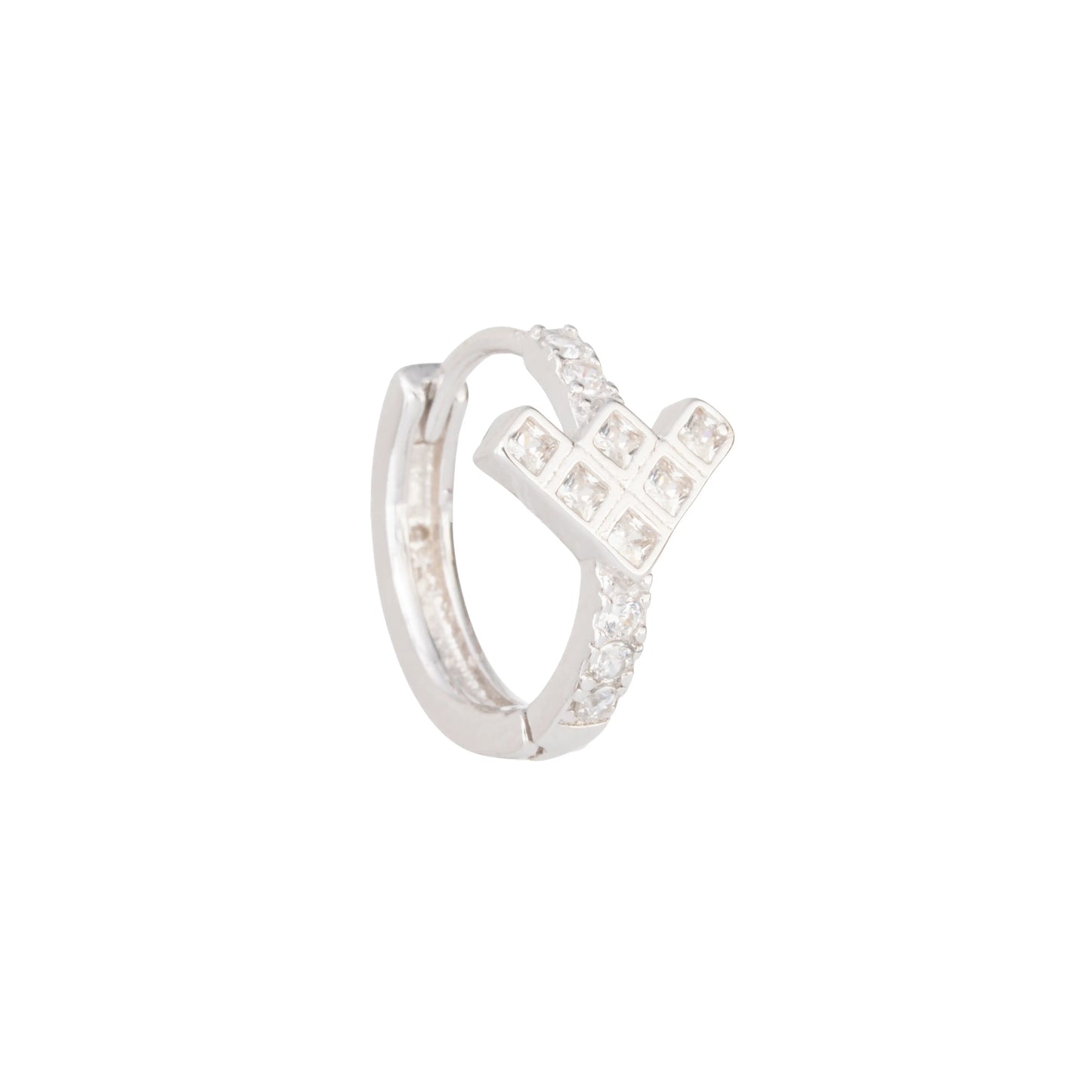 The Arrowlight Diamond Hoops Earrings - 925 Silver