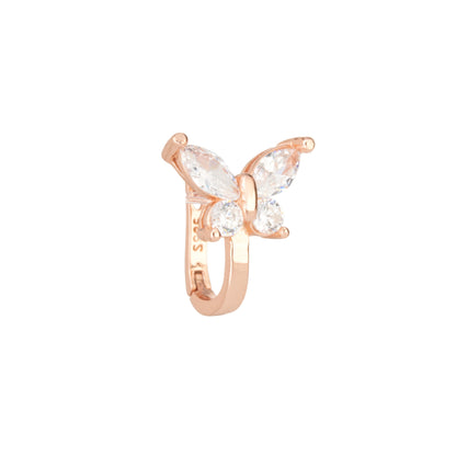 Whispering Wings Butterfly Hoops Earrings -925 Silver