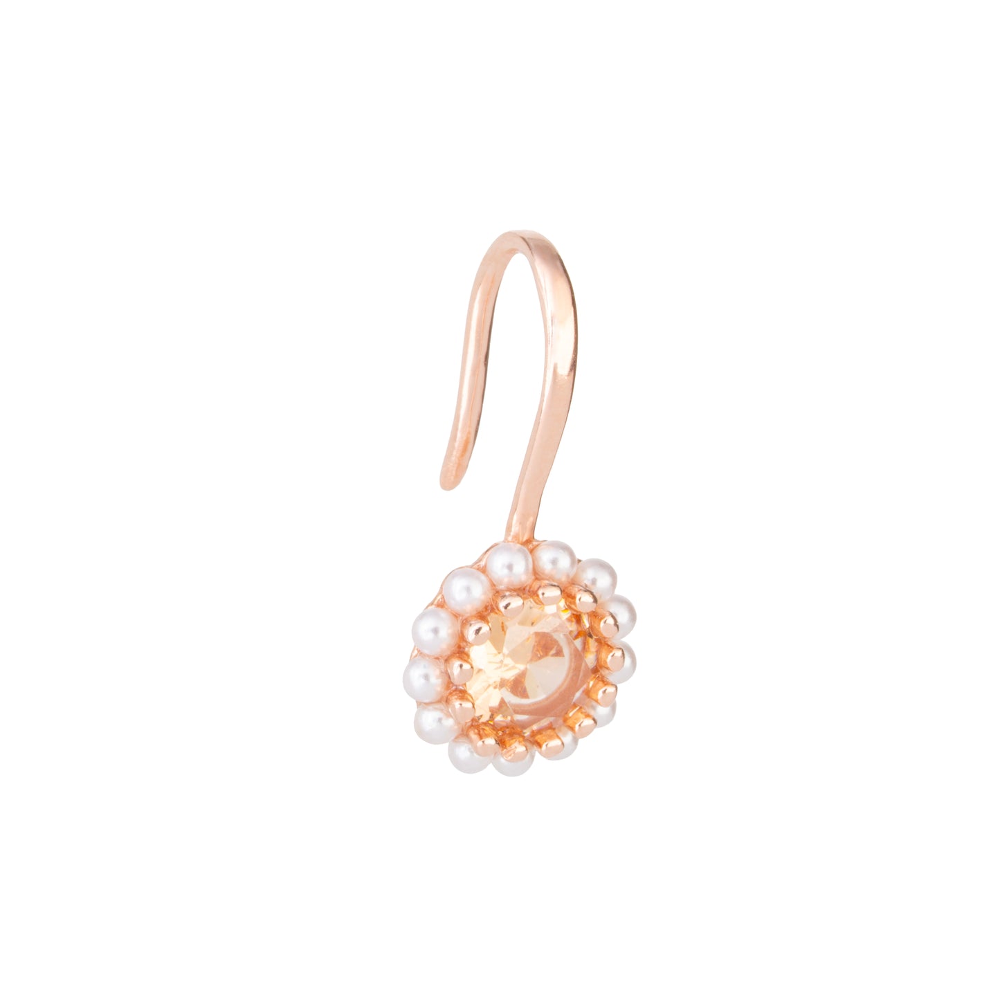 Pearla Halo Drop Earrings  - 925 Silver