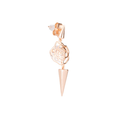 Rosé Bow Drop Earrings - 925 Silver