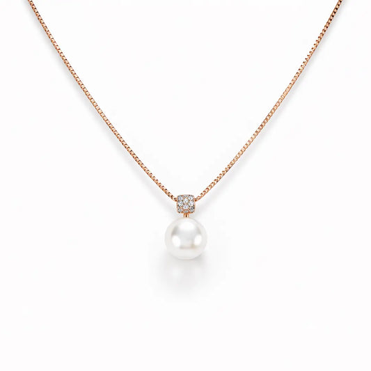 Luna Pearl Drop Necklace - 925 Silver