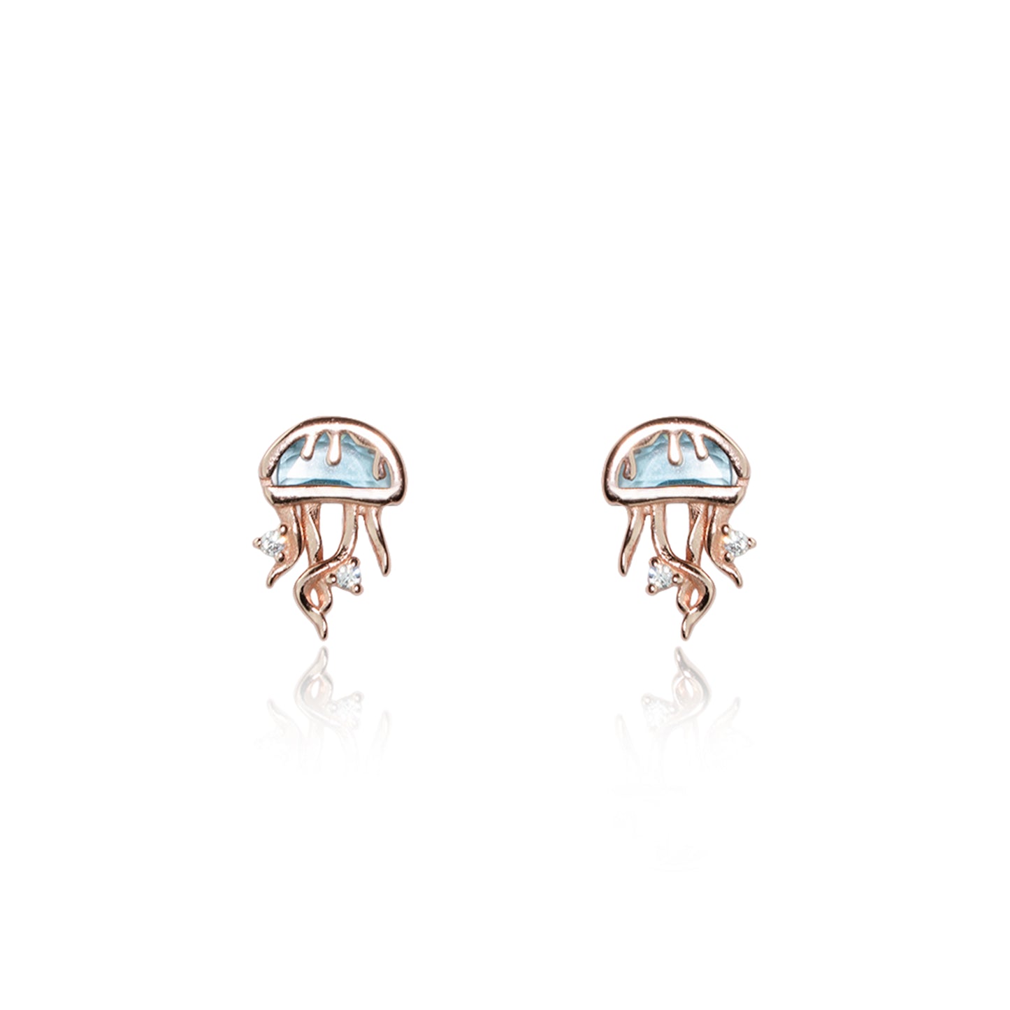 Ocean Glow Jellyfish Earrings - 925 Silver