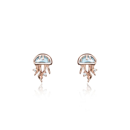 Ocean Glow Jellyfish Earrings - 925 Silver