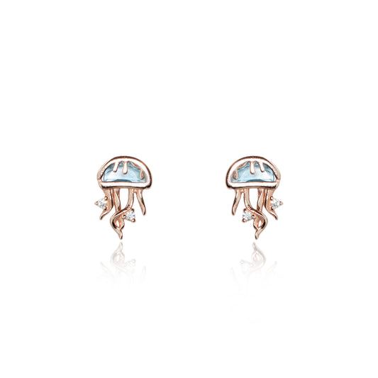 Ocean Glow Jellyfish Earrings - 925 Silver