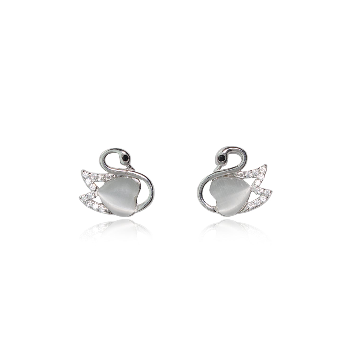 Swan Grace Earrings - 925 Silver