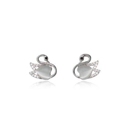 Swan Grace Earrings - 925 Silver