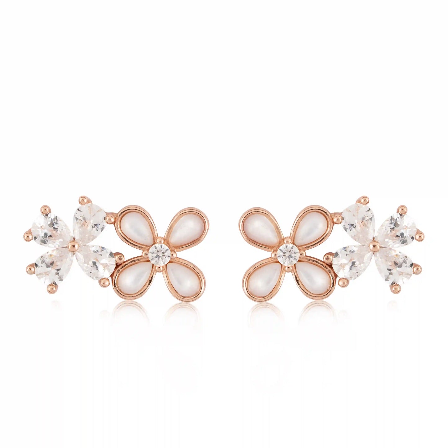 Blossom Glow Rose Gold  Earrings - 925 Silver