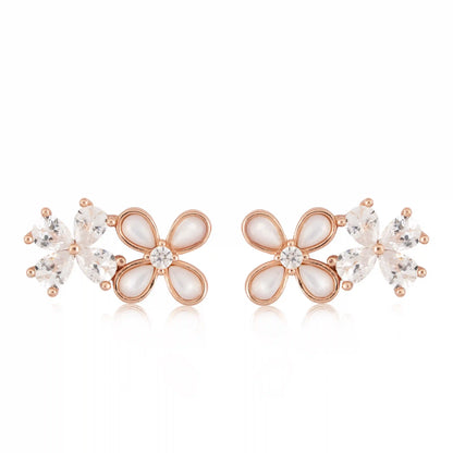 Blossom Glow Rose Gold  Earrings - 925 Silver