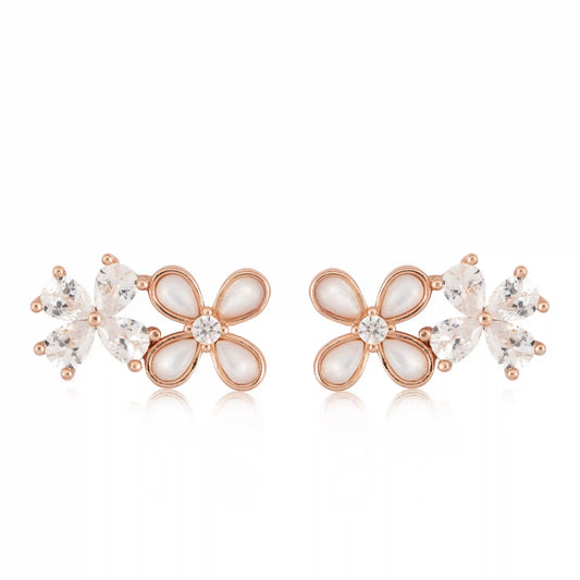 Blossom Glow Rose Gold  Earrings - 925 Silver